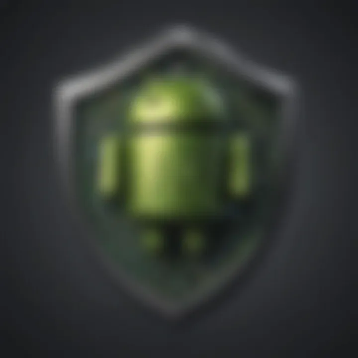 Protective shield symbolizing Android security