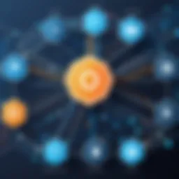 Illustration depicting API connections between software systems