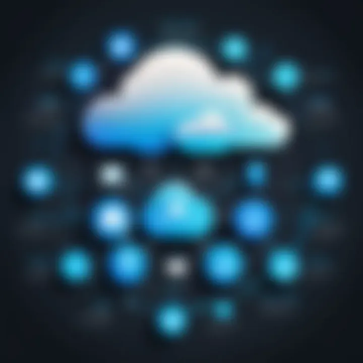 Infographic showcasing cloud service types and their functions