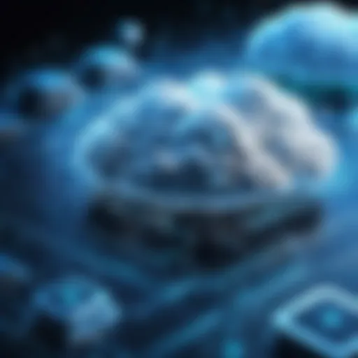 Conceptual illustration of AI algorithms optimizing cloud infrastructure