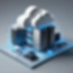 A diagram illustrating the architecture of a private cloud environment.