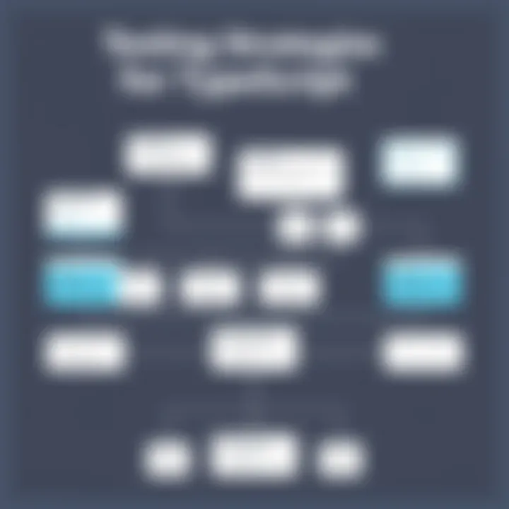 Testing Strategies for TypeScript Applications Flowchart showcasing testing strategies in TypeScript