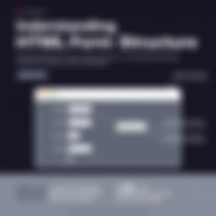 Illustration depicting the structure of an HTML form with various input types