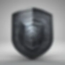 Digital Shield Icon Symbolizing Cybersecurity