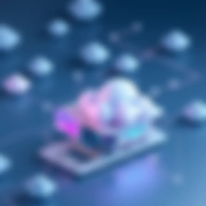 Conceptual representation of cloud computing architecture