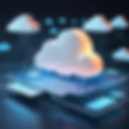 Illustration of cloud computing architecture