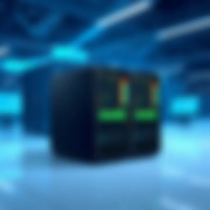 Visualization of the Dell PowerEdge R730xd server used in a modern data center environment