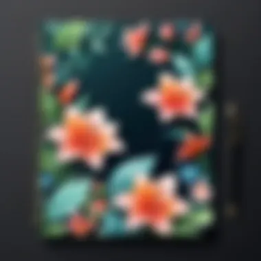 Floral Elegance: Snapfish Notebook Cover Elegant Snapfish Notebook Cover with Floral Design