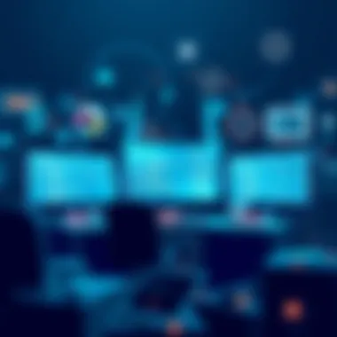 Concept of Emerging Trends in Web Development A futuristic concept representing trends in web development