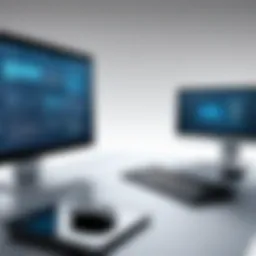 Illustration showcasing the integration of technology and leadership