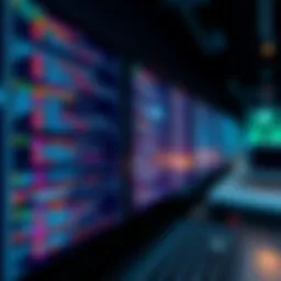 Conceptual image of programming code on a digital screen