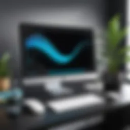 A sleek, modern Linux desktop interface showcasing customization options.