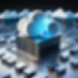 Visual representation of cloud storage infrastructure