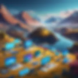 Illustration depicting various AI coding projects.