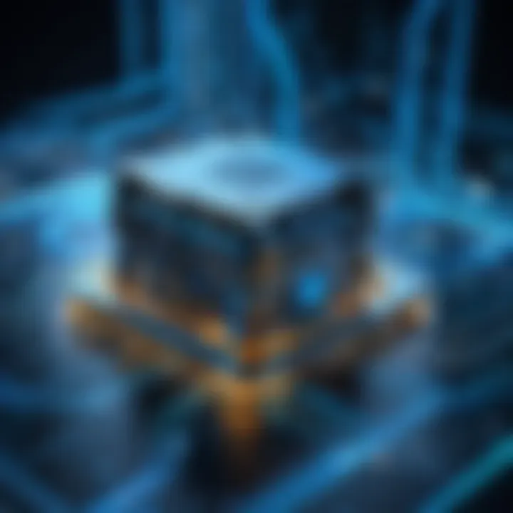 Abstract representation of artificial intelligence algorithms and models