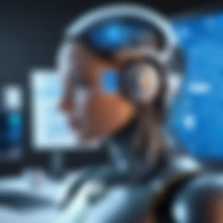 Conceptual image illustrating ethical AI considerations and frameworks