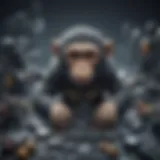 Abstract Representation of Chaos Monkey Concept