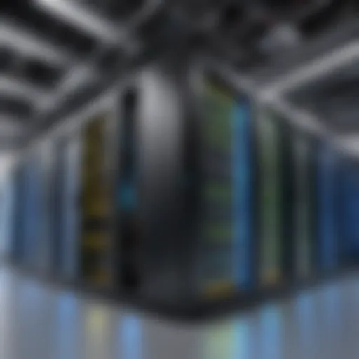 Overview of a modern data center showcasing advanced infrastructure.