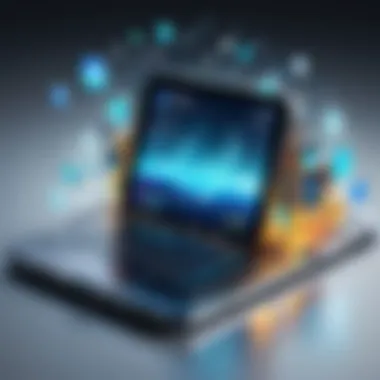 A digital landscape depicting emerging trends in app programming.