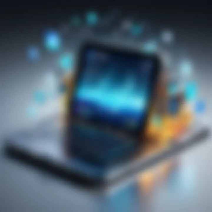 A digital landscape depicting emerging trends in app programming.