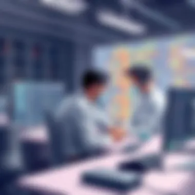 Dynamic Team Collaboration in Software Development A dynamic software development team collaborating on a project