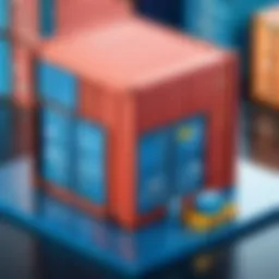 Conceptual illustration of container technology in software development