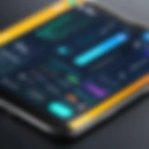 A modern Android app interface showcasing user-friendly navigation and vibrant color schemes.