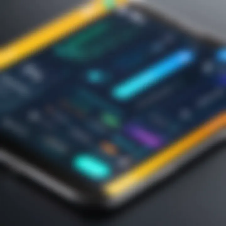 A modern Android app interface showcasing user-friendly navigation and vibrant color schemes.