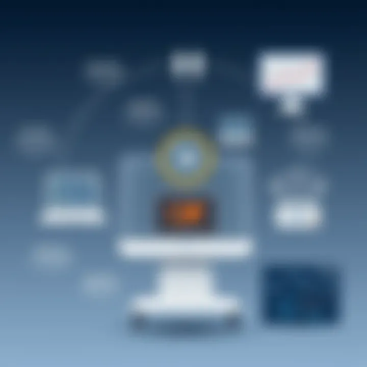 Diagram illustrating the integration of no code AI in various industries