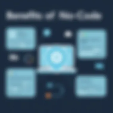 Benefits of No-Code Platforms Infographic showcasing no-code benefits
