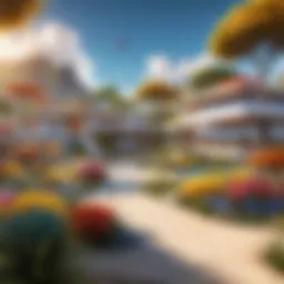 A vibrant virtual landscape showcasing Second Life's diverse environments