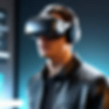 Immersive Virtual Reality Experience An immersive VR headset experience with a Second Life setting displayed