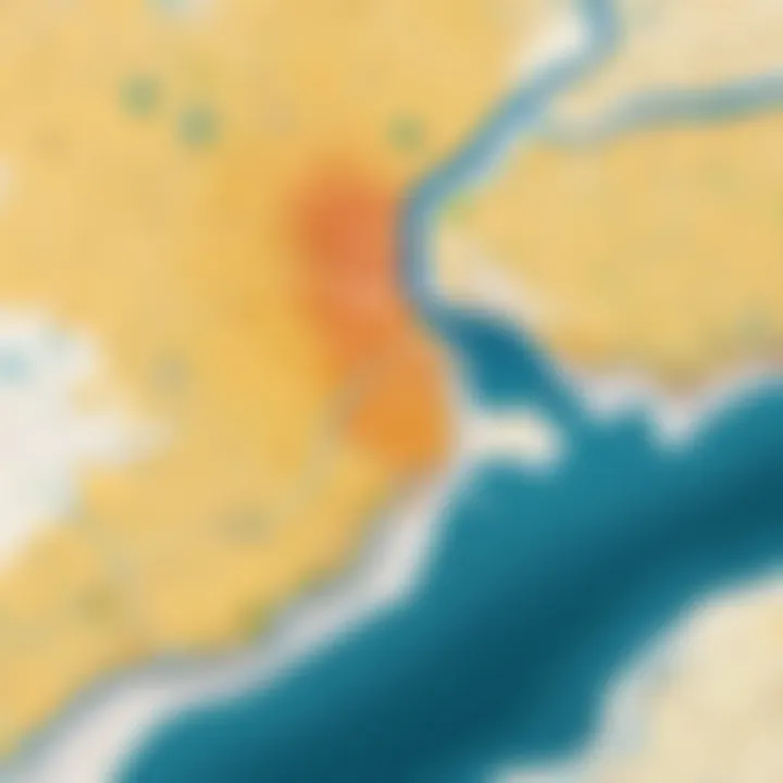Map visualization showcasing Bing Maps features