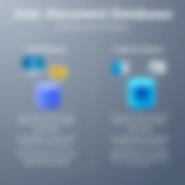 Comparison chart of JSON document databases and traditional databases
