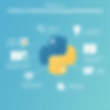 Python in Machine Learning and Data Science A conceptual diagram illustrating Python's role in machine learning and data science.