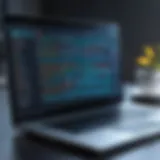 A dynamic coding environment showcasing Java programming on a laptop screen