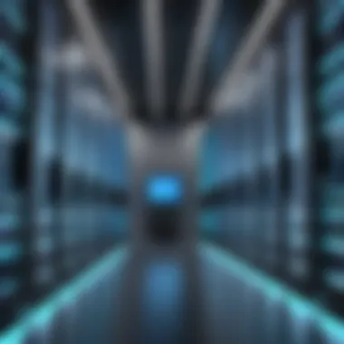 Futuristic Data Center Futuristic data center showcasing ultrafast internet technology