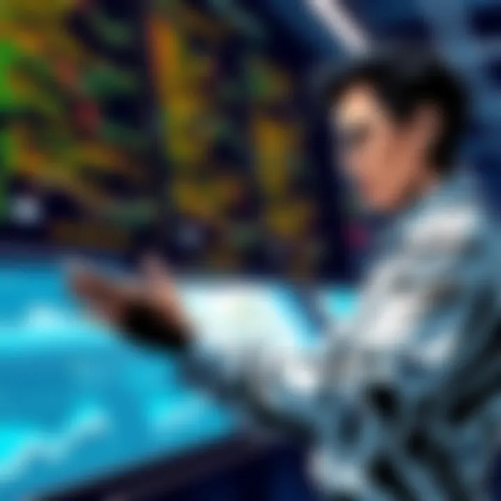 Analyzing Data in Windows SaaS A business professional analyzing data on a digital interface