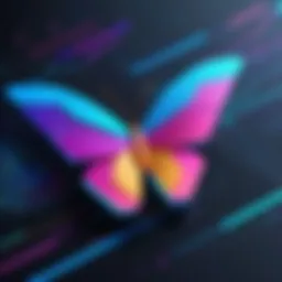 Flutter logo with vibrant colors showcasing the framework's branding.
