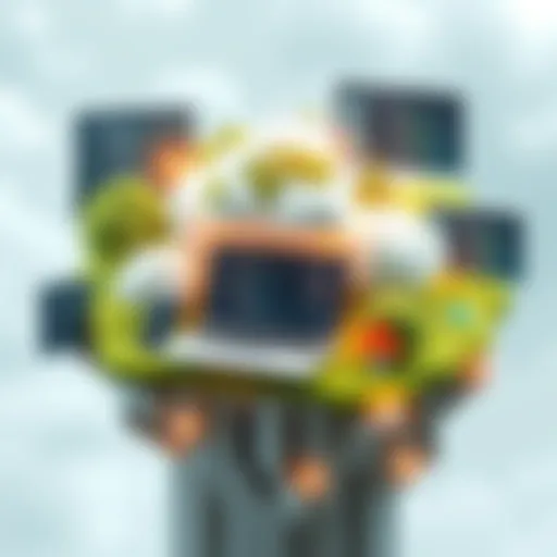 Visual representation of Gaia Cloud concept integrating technology and environment