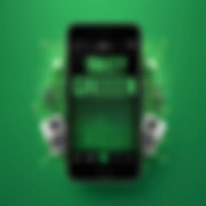 Illustration of a music-themed smartphone with Green Day background