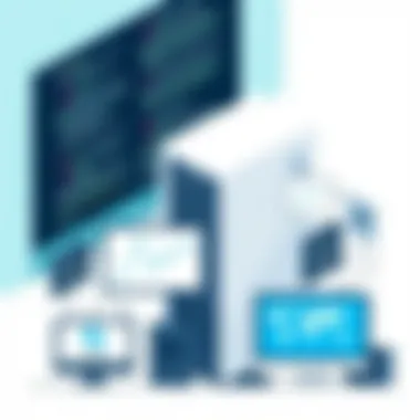 Programming Languages for IBM Mainframes An illustration showcasing various programming languages used in IBM mainframes