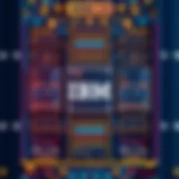 An intricate diagram depicting the architecture of IBM mainframe software