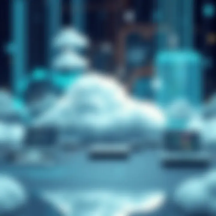 Futuristic representation of cloud technology advancements