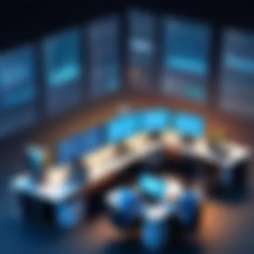 A dynamic software development team collaborating on a project