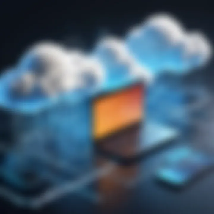 Conceptual illustration of cloud database solutions