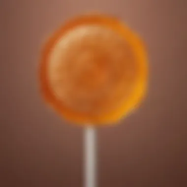 Luxurious Crystalized Honey Lollipop Close-Up