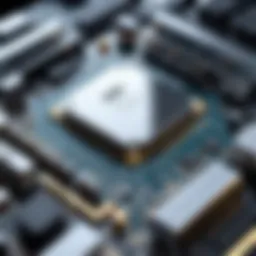 A visual representation of GPU architecture highlighting its components