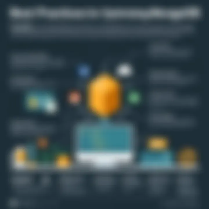 Best Practices for Optimizing MongoDB Infographic depicting best practices and optimization strategies for MongoDB