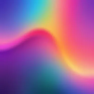 Colorful gradient blends in Adobe Illustrator